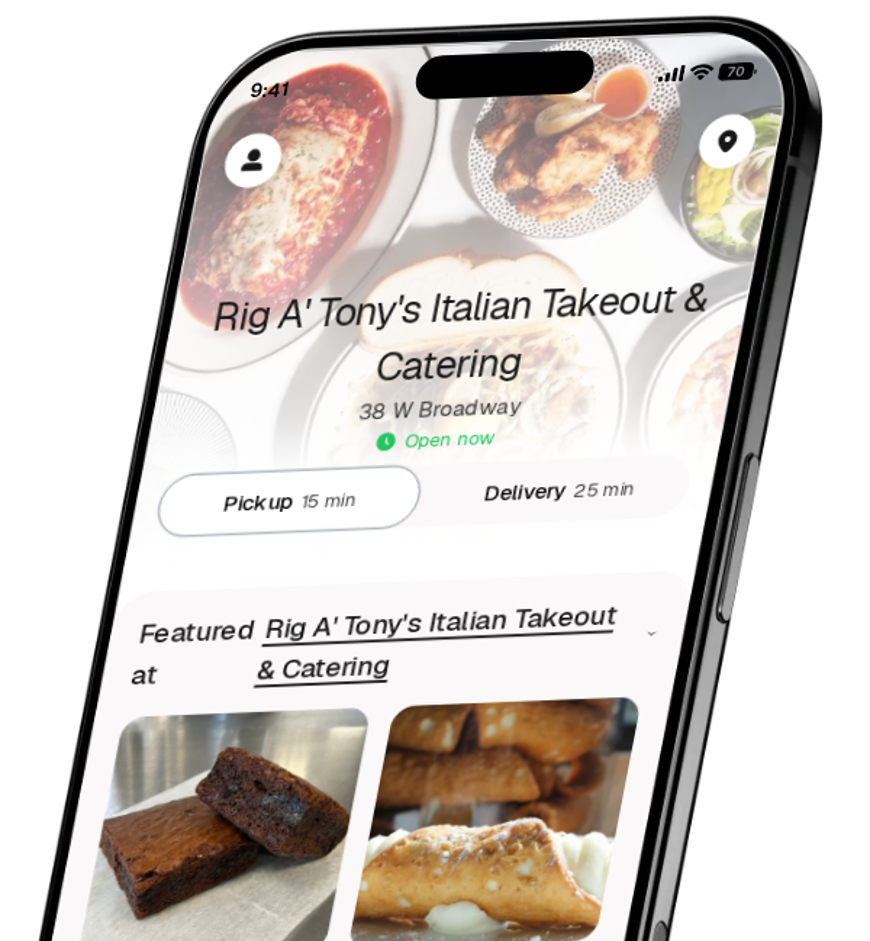 Rig A' Tony's Italian Takeout & Catering app preview