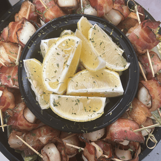 Scallops Wrapped In Bacon