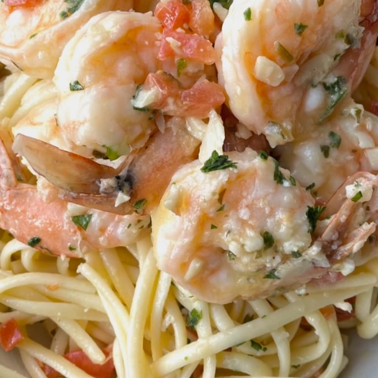 Indulge in our shrimp scampi