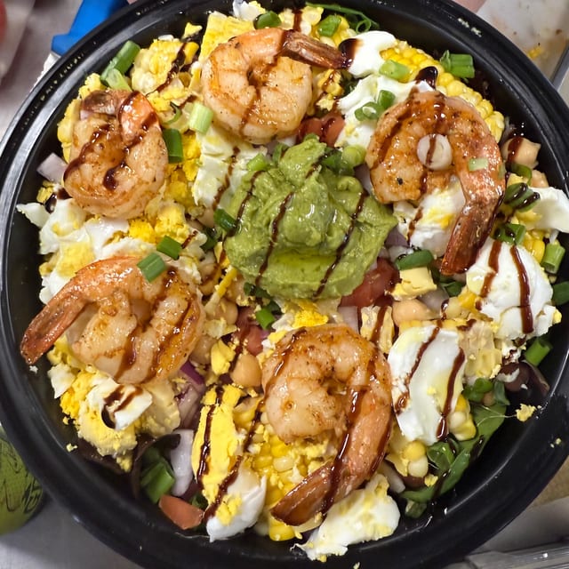 Cajun Cobb Salad with Shrimp.